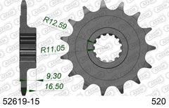 Pignone AFAM 52619-15 passo 520 DUCATI 1100 SCRAMBLER 2018  -2022  