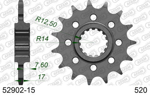Pignone AFAM 52902-15 passo 520 DUCATI V4R 998 PANIGALE (FOR SPROCKET CARRIER PCD4) 2019  -2020  