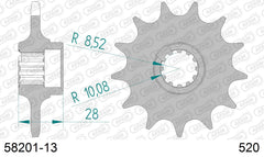 Pignone AFAM 58201-13 passo 520 GILERA 125 FREESTYLE 1991  -1993  