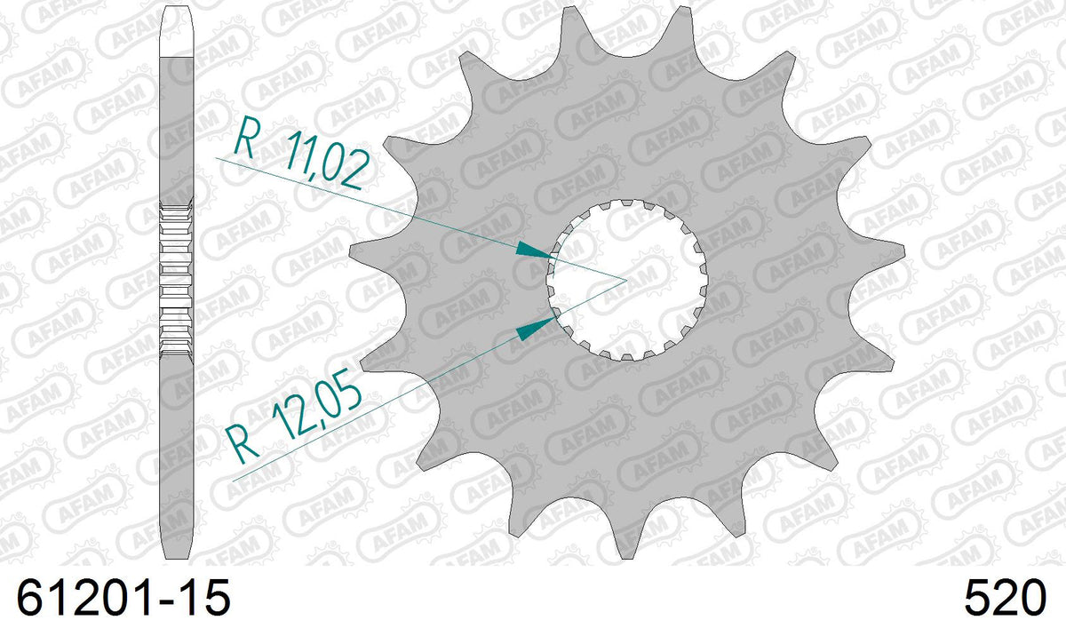 Pignone AFAM 61201-15 passo 520 APRILIA 125 CLASSIC 1995  -2001  