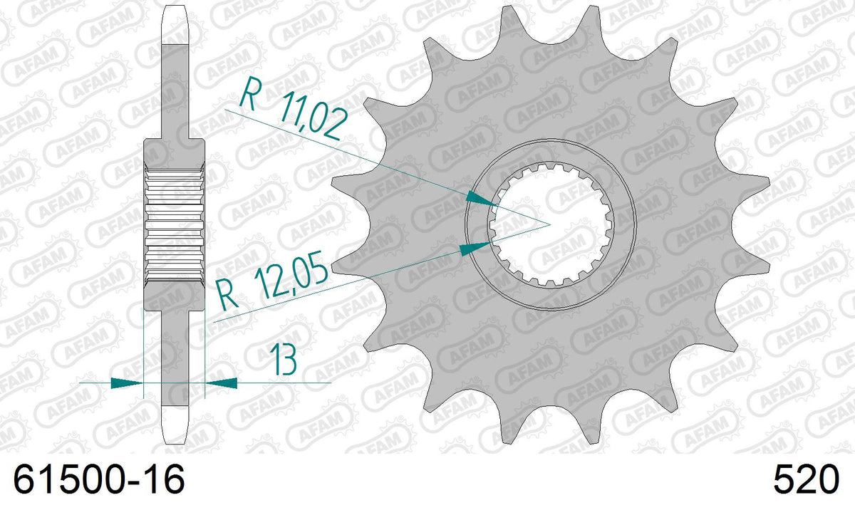 Pignone AFAM 61500-16 passo 520 APRILIA 650 PEGASO 1993  -1995  