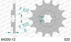 Pignone AFAM 64200-12 passo 520 HUSQVARNA CR 125 1995  -1997  