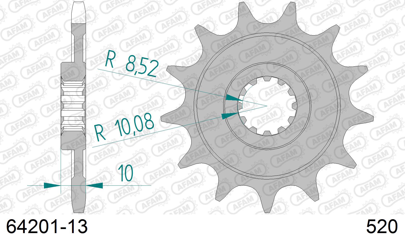 Pignone AFAM 64201-13 passo 520 HUSQVARNA CR 125 1998  -2013  