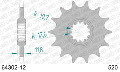 Pignone AFAM 64302-12 passo 520 HUSQVARNA CR 240 1984