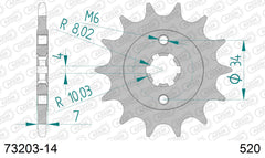 Pignone AFAM 73203-14 passo 520 HUSQVARNA 125 SVARTPILEN 2021  -2022  