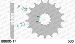 Pignone AFAM 88800-17 passo 530 TRIUMPH 1000 DAYTONA 1991  -1992  