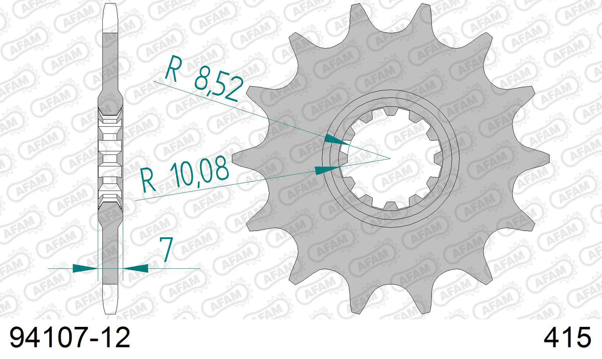 Pignone AFAM 94107-12 passo 415 APRILIA RS 50 1995  -1998  