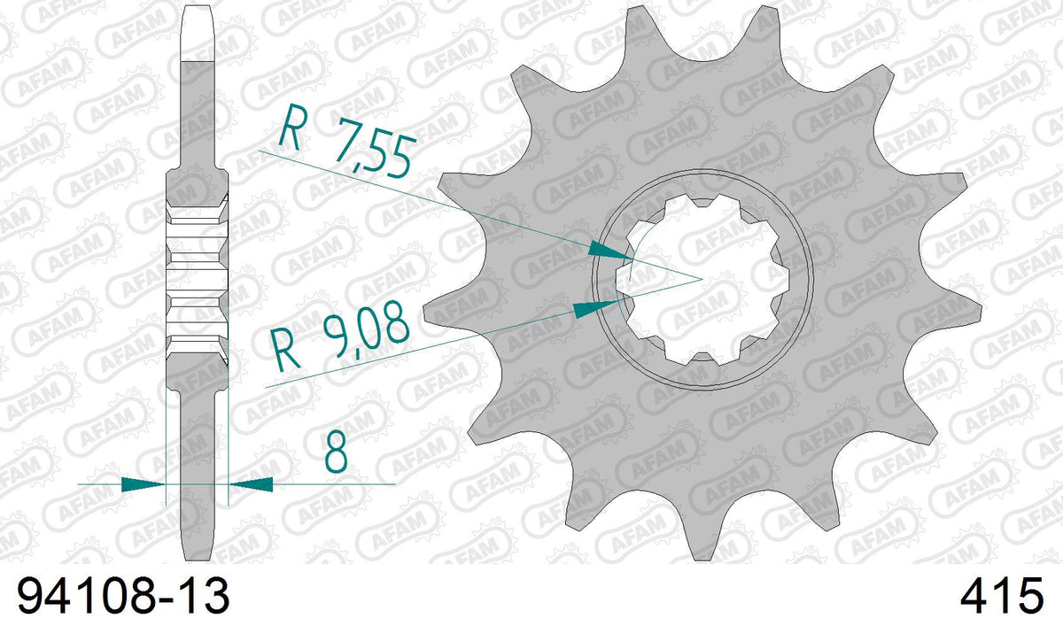 Pignone AFAM 94108-13 passo 415 APRILIA 50 CLASSIC 1992  -2001  