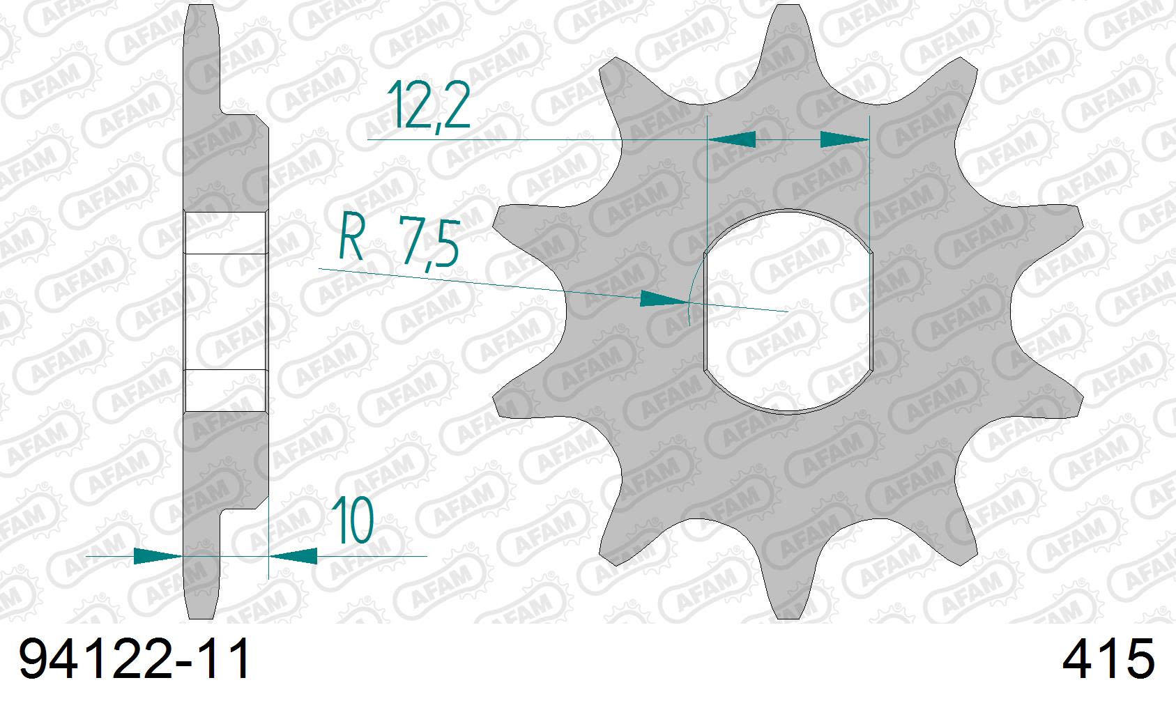 Pignone AFAM 94122-11 passo 415 KTM SX 50 LC PRO SENIOR 2005