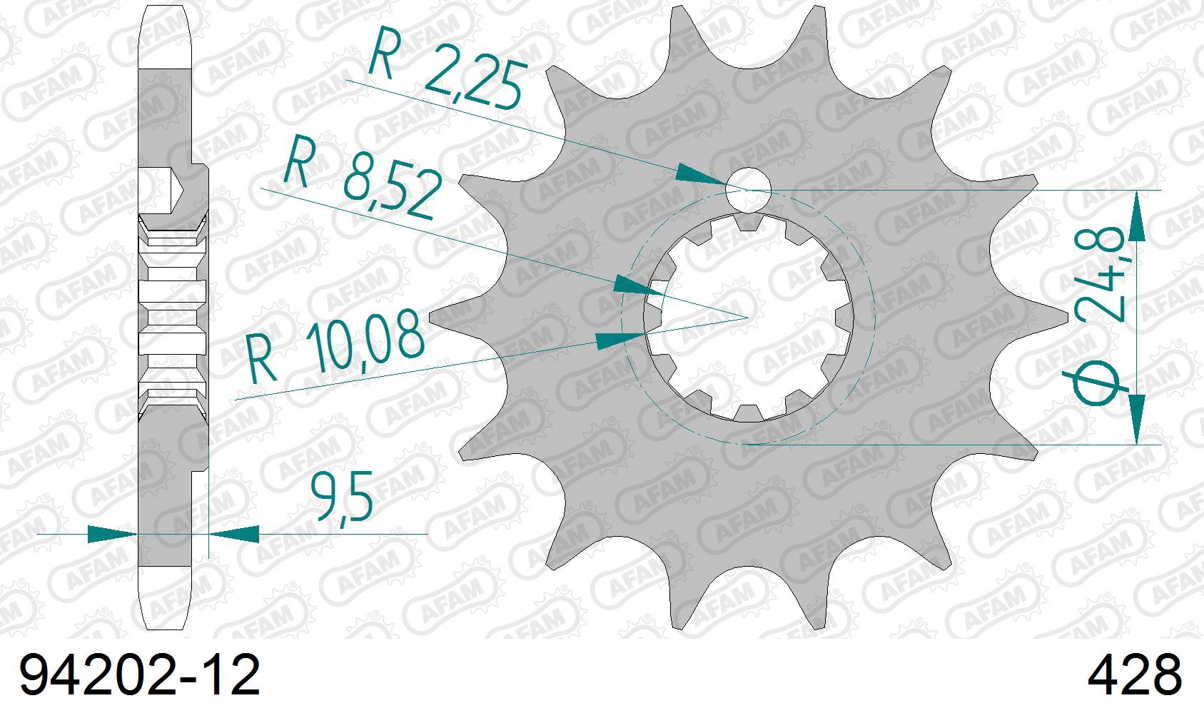 Pignone AFAM 94202-12 passo 428 BETA RR 50 ENDURO 1999  -2001  