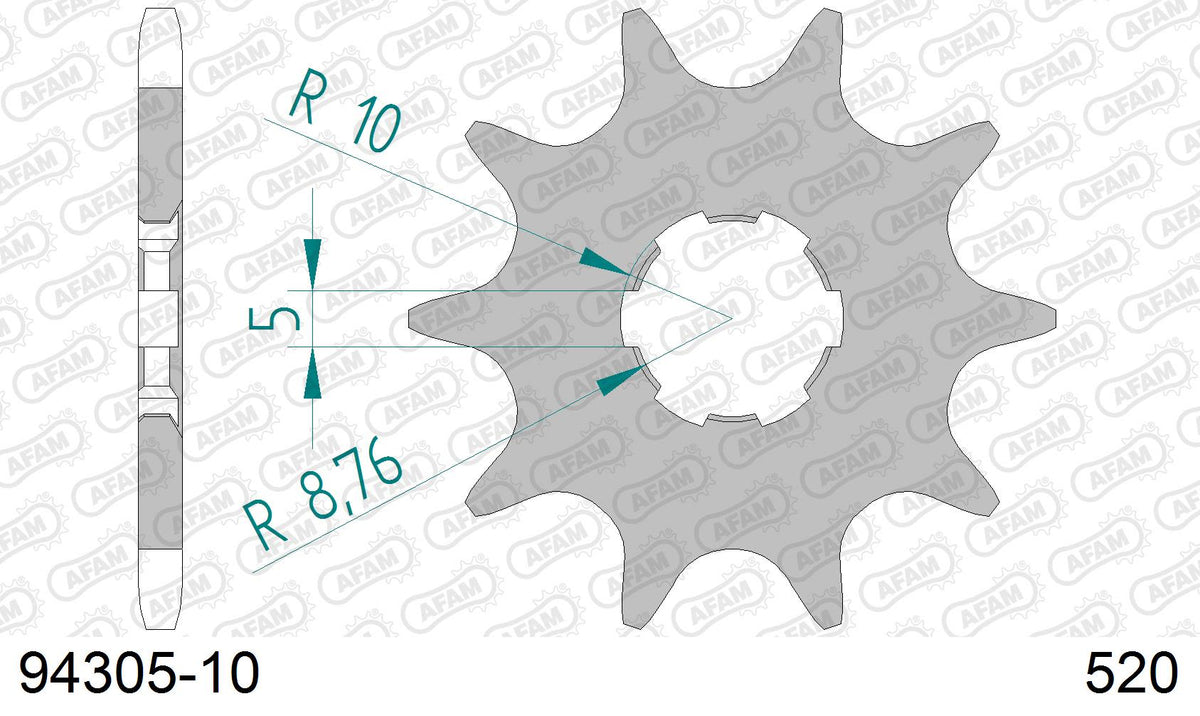 Pignone AFAM 94305-10 passo 520 GAS-GAS TXT 125 2000  -2001  