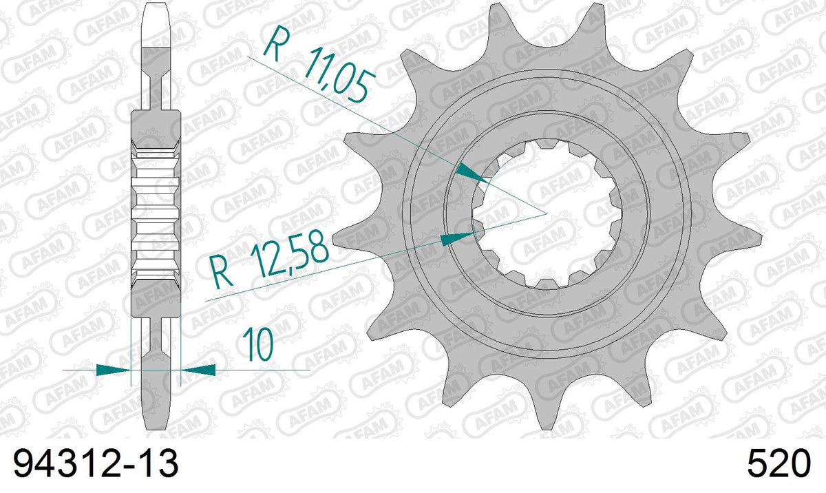 Pignone AFAM 94312-13 passo 520 GAS-GAS EC 250 ENDURO 1996