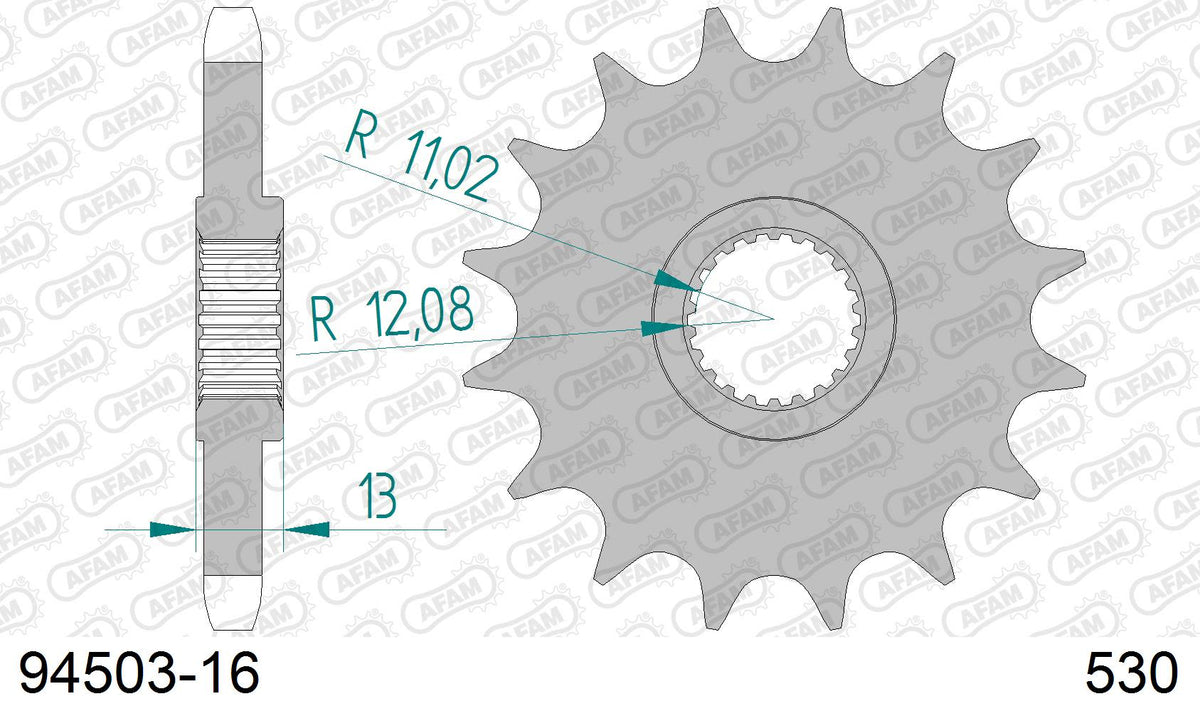 Pignone AFAM 94503-16 passo 530 BOMBARDIER/BRP DS 650 BAJA/X 2004  -2006  