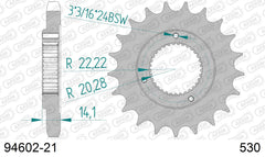 Pignone AFAM 94602-21 passo 530 HARLEY DAVIDSON XLH 883 5 SPEED SPORTSTER 1991  -1992  