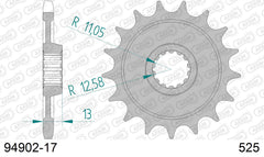 Pignone AFAM 94902-17 passo 525 MOTO MORINI 1200 CORSARO 2005  -2010  