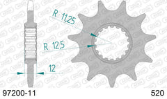 Pignone AFAM 97200-11 passo 520 GAS-GAS TXT 125 PRO 2005  -2010  