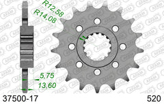 Pignone AFAM 37500-17 Passo 520 APRILIA RS 660 2020  -2022  