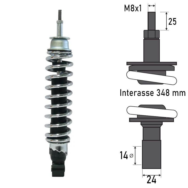 Ammortizzatore Posteriore PIAGGIO VESPA GTV/GTS 125/150/200/250/300cc