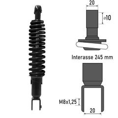 Ammortizzatore Posteriore MBK BOOSTER/YAMAHA BW'S 50cc