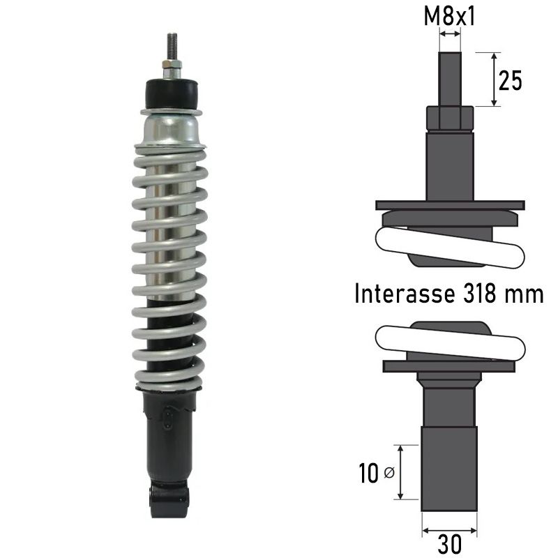 Ammortizzatore Posteriore PIAGGIO LIBERTY 125/150/200cc