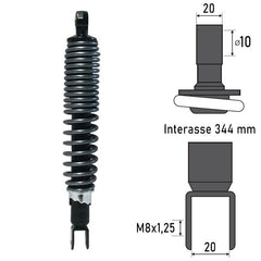 Ammortizzatore Posteriore MBK SKYLINER/YAMAHA MAJESTY 250cc