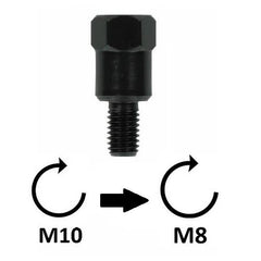 Adattatore Specchio - M10x1,25 DX (superiore) > M8x1,25 DX (inferiore)