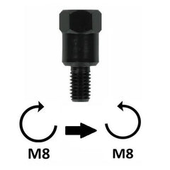 Adattatore Specchio - M8x1,25 DX (superiore) > M8x1,25 SX (inferiore)