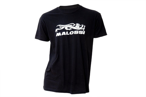 MALOSSI Black T-shirt with Malossi logo and lion