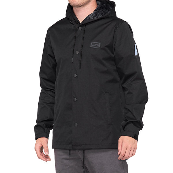 GIUBBINO CON CAPPUCCIO 100% APACHE BLACK (TAGLIA M)