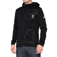 FELPA CON ZIP E CAPPUCCIO 100% VICEROY BLACK (TAGLIA M)