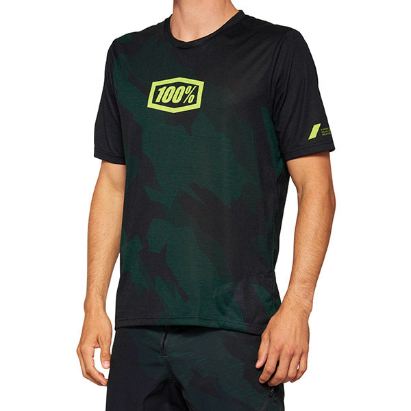 AIRMATIC LE MAGLIA A MANICHE CORTE BLACK CAMO - L