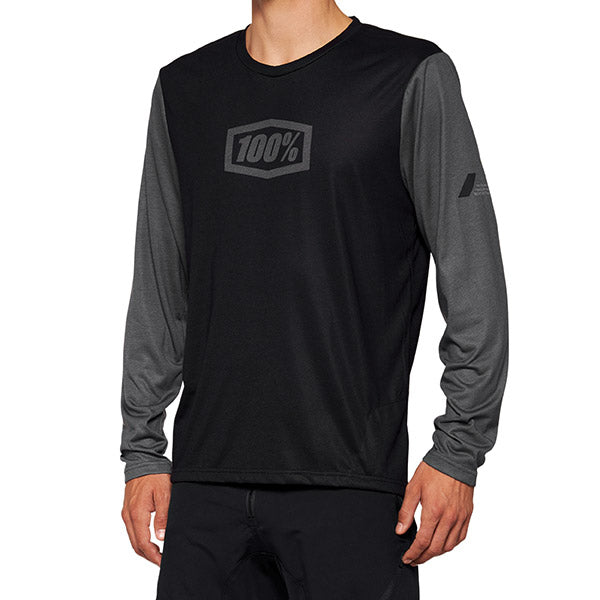 AIRMATIC MAGLIA A MANICHE LUNGHE BLACK - M