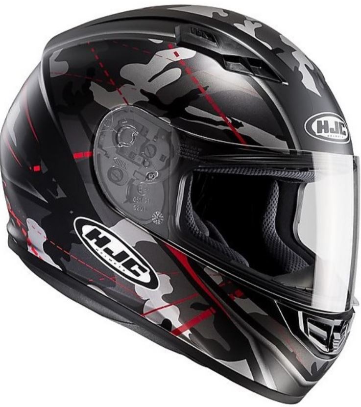 Casco integrale HJC Cs15 Songtan MC1SF nero opaco e rosso