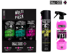 KIT COMPLETO MUC-OFF PARA LIMPIEZA Y MANTENIMIENTO DE CADENAS DE BICICLETAS Y MOTOCICLETAS