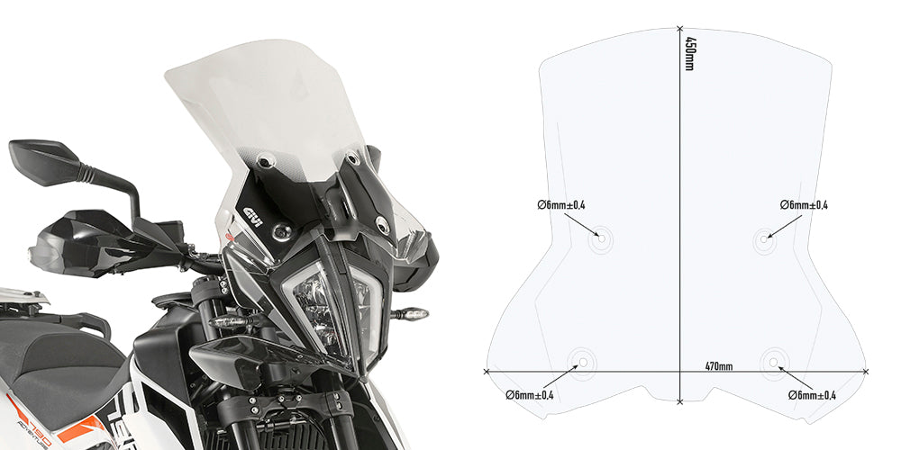GIVI CUPOLINO KTM 790 ADV.ADV. R (2019) TRAS