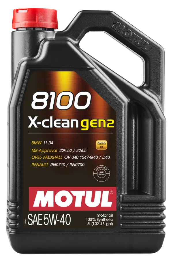 MOTUL 8100 X-CLEAN GEN2 5W40 5 Litri Olio Motore Auto per BMW MERCEDES e RENAULT