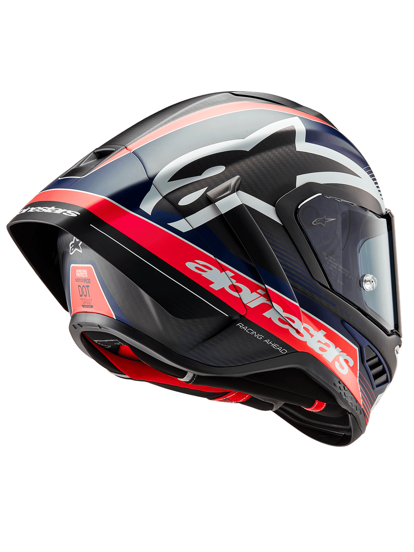 ALPINESTARS SUPERTECH R10 casco integrale Pista versione Team Carbon / Rosso / Blu