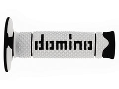 DOMINO Manopole OFF ROAD A260 120mm Bianco/Nero, terminale chiuso