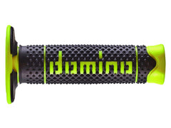 DOMINO Manopole OFF ROAD A260 120mm Nero-Giallo Fluo, terminale chiuso