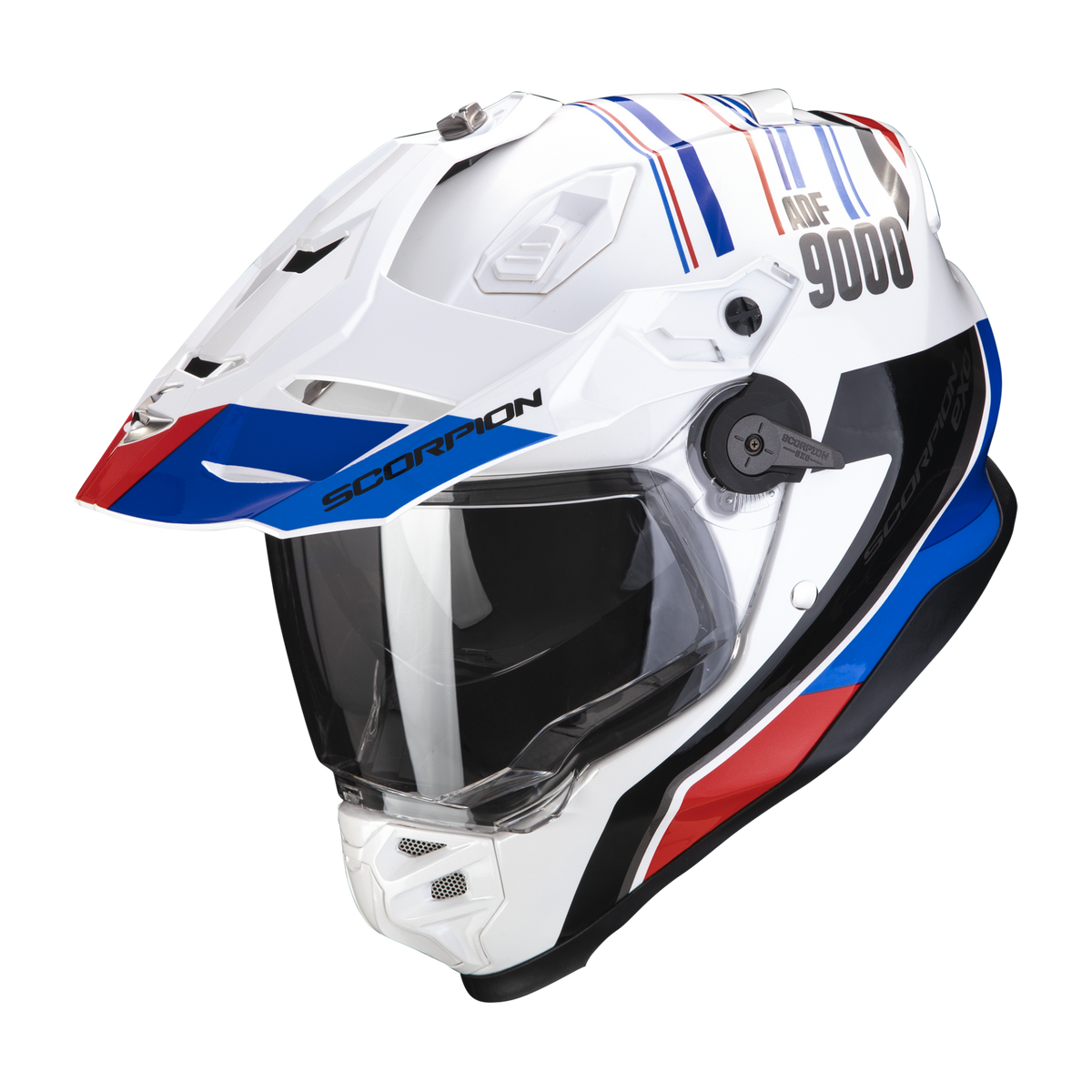 SCORPION Adventure Helmet ADF-9000 AIR DESERT White Blue Red