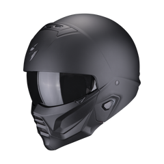 SCORPION EXO-COMBAT II Casco Jet moto e scooter con mentoniera staccabile Nero Opaco