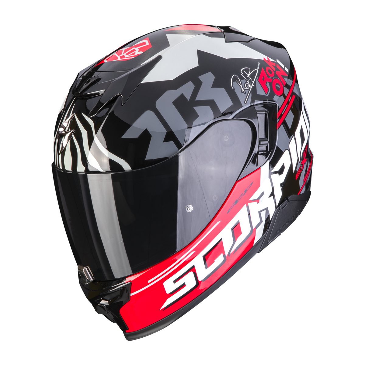 SCORPION Casco Integrale EXO-520 EVO AIR con visierino parasole Colorazione ROK BAGOROS