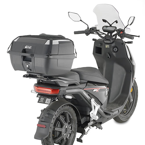 GIVI B45+ Bauletto Moto MONOLOCK 45LT NERO con Piastra, Rete Elastica e Schienalino