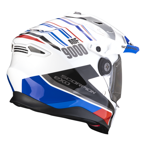 SCORPION Adventure Helmet ADF-9000 AIR DESERT White Blue Red