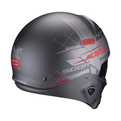 SCORPION EXO-COMBAT II XENON Casco Jet moto e scooter con mentoniera staccabile Nero/Rosso