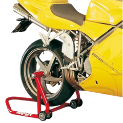 Rear motorcycle stand for universal single-arm right without pin