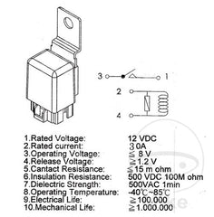 RELAY DI COMMUTAZIONE UNIVERALE 12V JMT