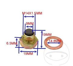 Tapón de drenaje de aceite magnético M 14x1.5 para BMW DUCATI HUSQVARNA TRIUMPH