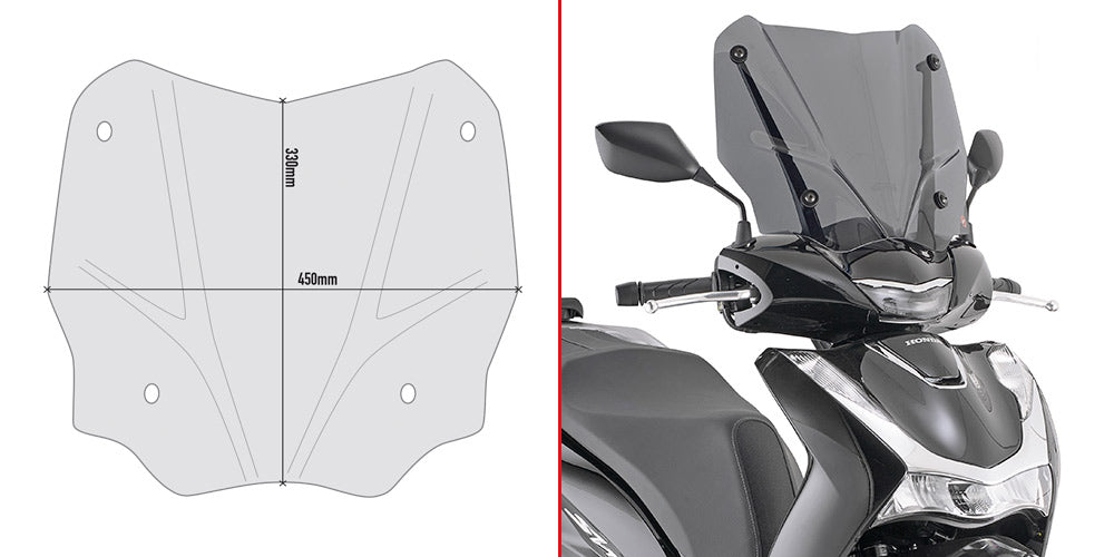 GIVI PARABREZZA HONDA SH125-150 '20FUMÈ