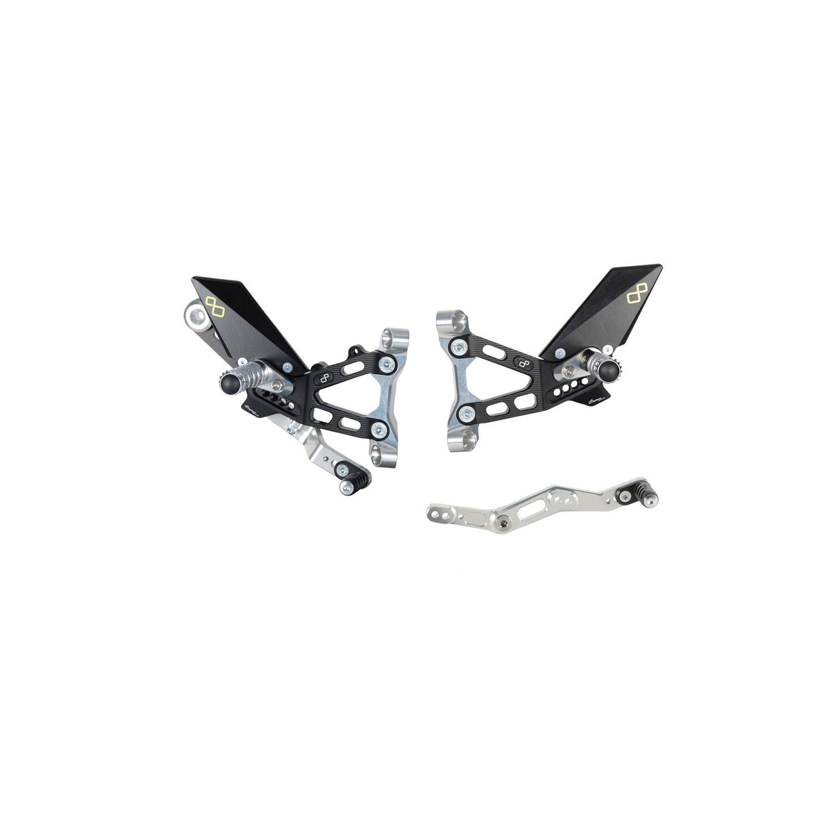 LIGHTECH Pedane Regolabili Con Poggiapiede Snodato per Bmw M 1000 RR 2021